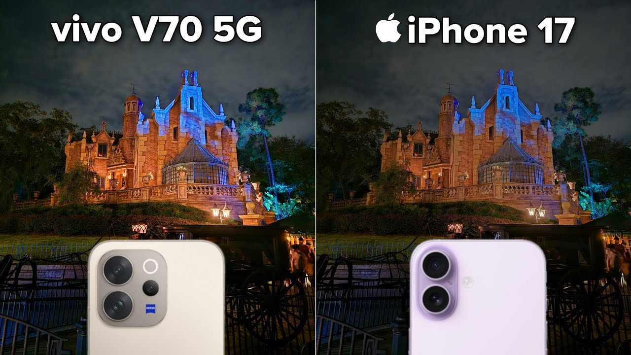 Сравнение камер Vivo V70 5G и iPhone 17.