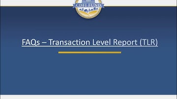 Webinar: FAQs on Completing and Submitting a TLR