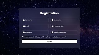 Registration Form in HTML   CSS Update