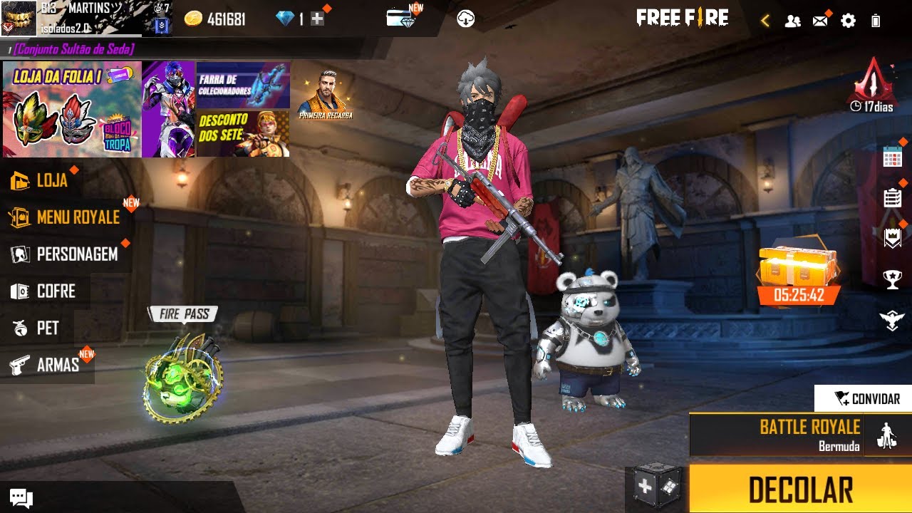 CONTA DE FF GEMADINHA E ID DE 8 DÍGITOS - Free Fire - Contas Free