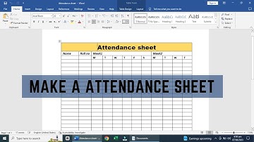 How to Make a Attendance Sheet in Word || Iconic Academy || MS Word