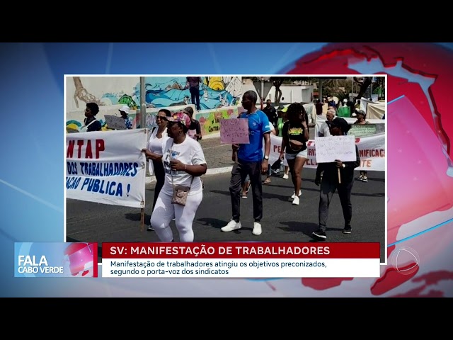 Manifestação de trabalhadores em São Vicente | Fala Cabo Verde