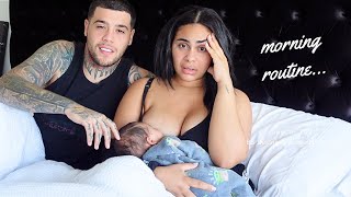 OUR MORNING ROUTINE WITH A NEWBORN! *Raw and Uncut Footage*