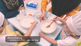 Homeschooling - Pancake day (sensory activities)