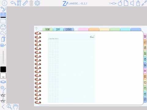 Rolling task list in ZoomNotes