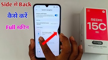 redmi 15c 5g me side se back kaise kare / redmi 15c full screen setting 
