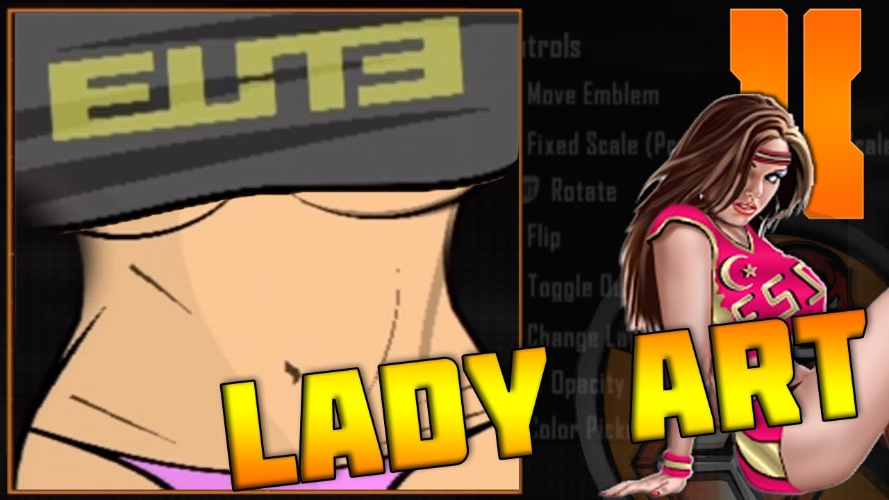 Cod Black Ops Bo Advanced Warfare Epic Lady Art Emblem Tutorial Youtube