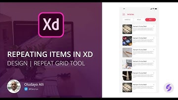 Repeating Items in Adobe XD Using the Repeat Grid Tool