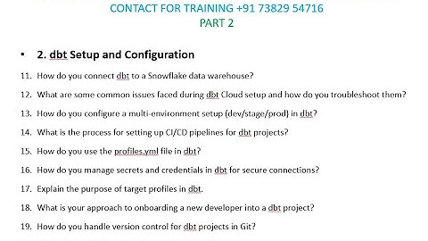 DBT DATA BUILD TOOL REAL TIME WORK INTERVIEW QUESTIONS PART 2 BY MADHU