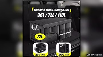 Foldable Trunk Storage Box Waterproof Oxford Cloth 110L LargeCapacity Car Organizer for CampingFish