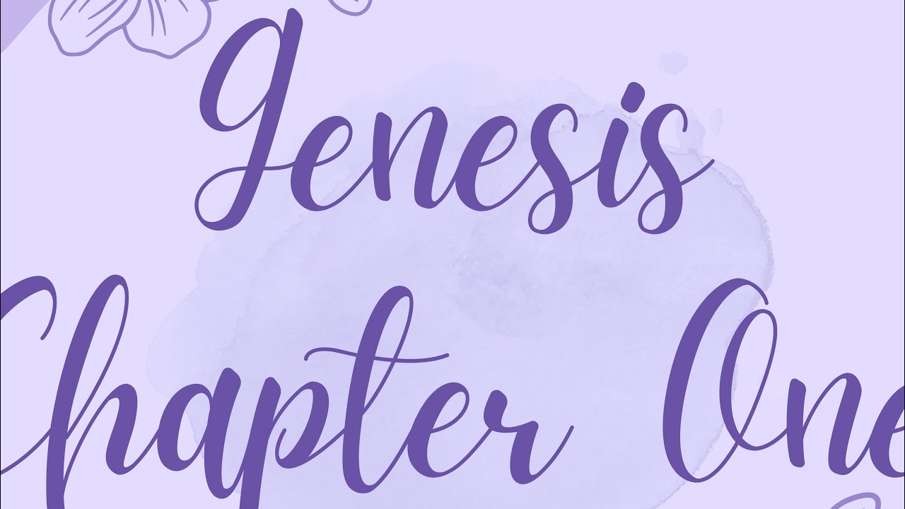 Genesis- Chapter One (Holy Bible- Catholic Version ) - YouTube