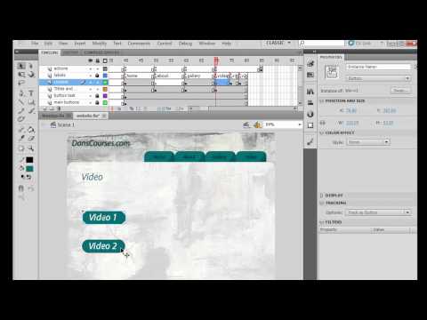 How to Build a Website in Flash CS5? - Part 23 (Adding Video)