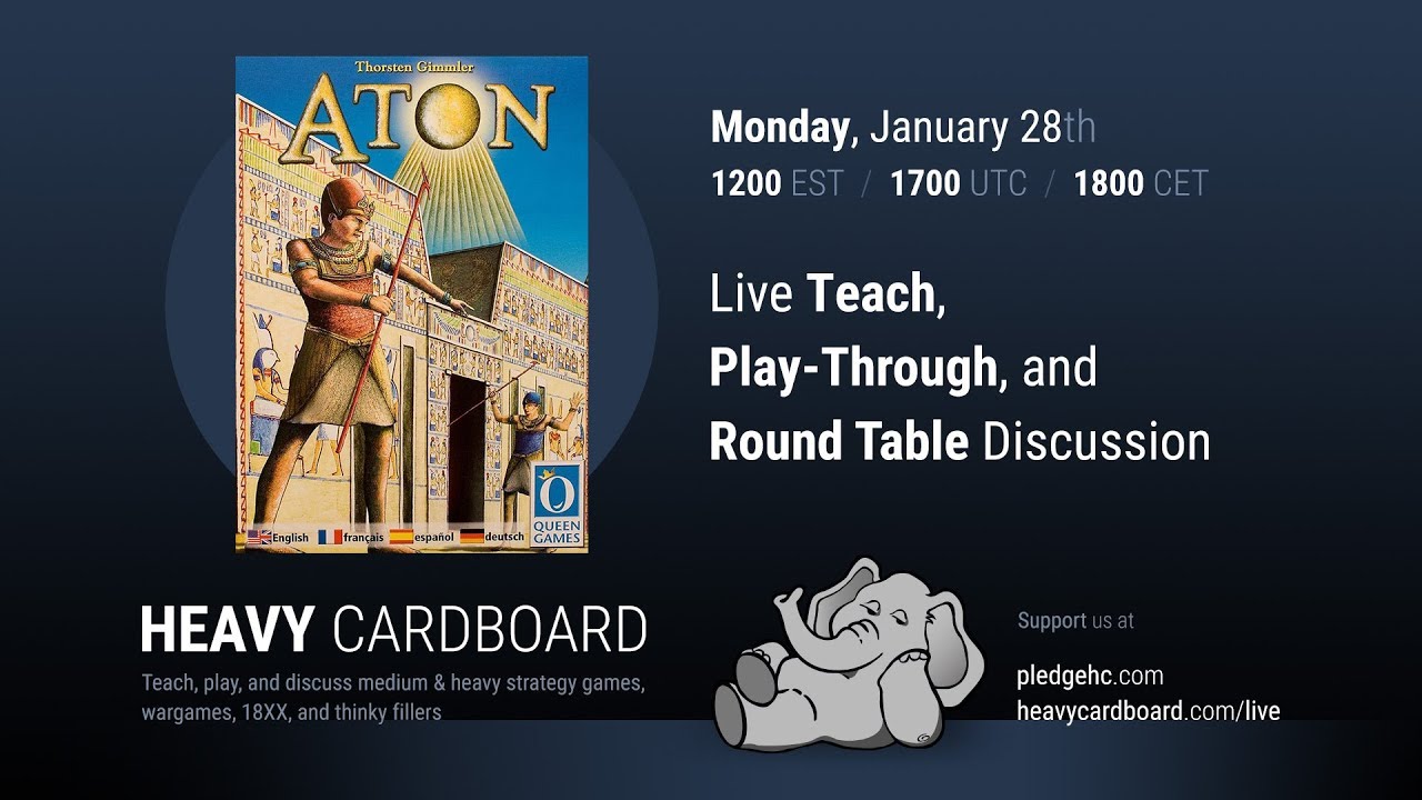 Aton 2p Teaching, Play-through, & Round table discussion by Heavy Cardboard