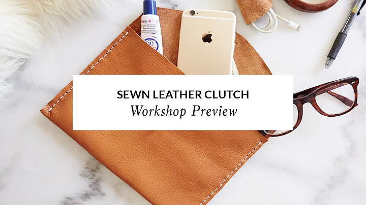 Sewn Leather Clutch with Miranda Anderson