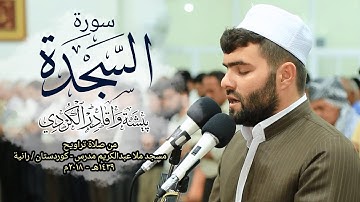 سورة السجدة كامله‌ فى صلاة التراويح للقارئ بيشةوا قادر الكردى 1439هـ-2018م