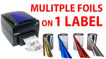 How to print FIVE foils on 1 LABEL with thermal label printer FX510e