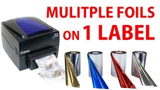 : How to print FIVE foils on 1 LABEL with thermal label printer FX510e