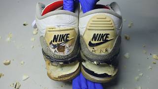 1994 Jordan 3 White Cement Restoration! From $80 TRASH to $400 TREASURE!