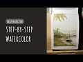 🌴🎨 Painting Tropical Scene | Daily Watercolor | Art Process | Relaxing Art #watercolor #painting