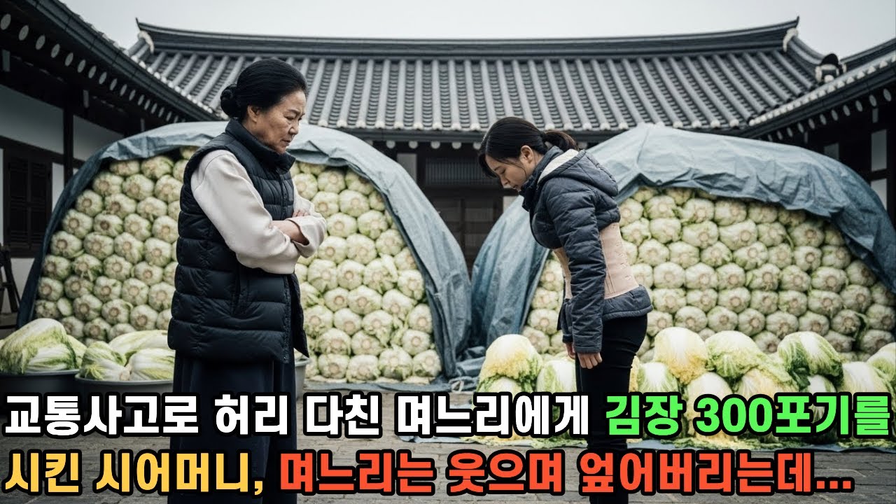 교통사고로 허리 다친 며느리에게 김장 300포기를 시킨 시어머니, 그 웃음의 진짜 이유  #공감사연 #인생사연 #오디오북 #실화사연