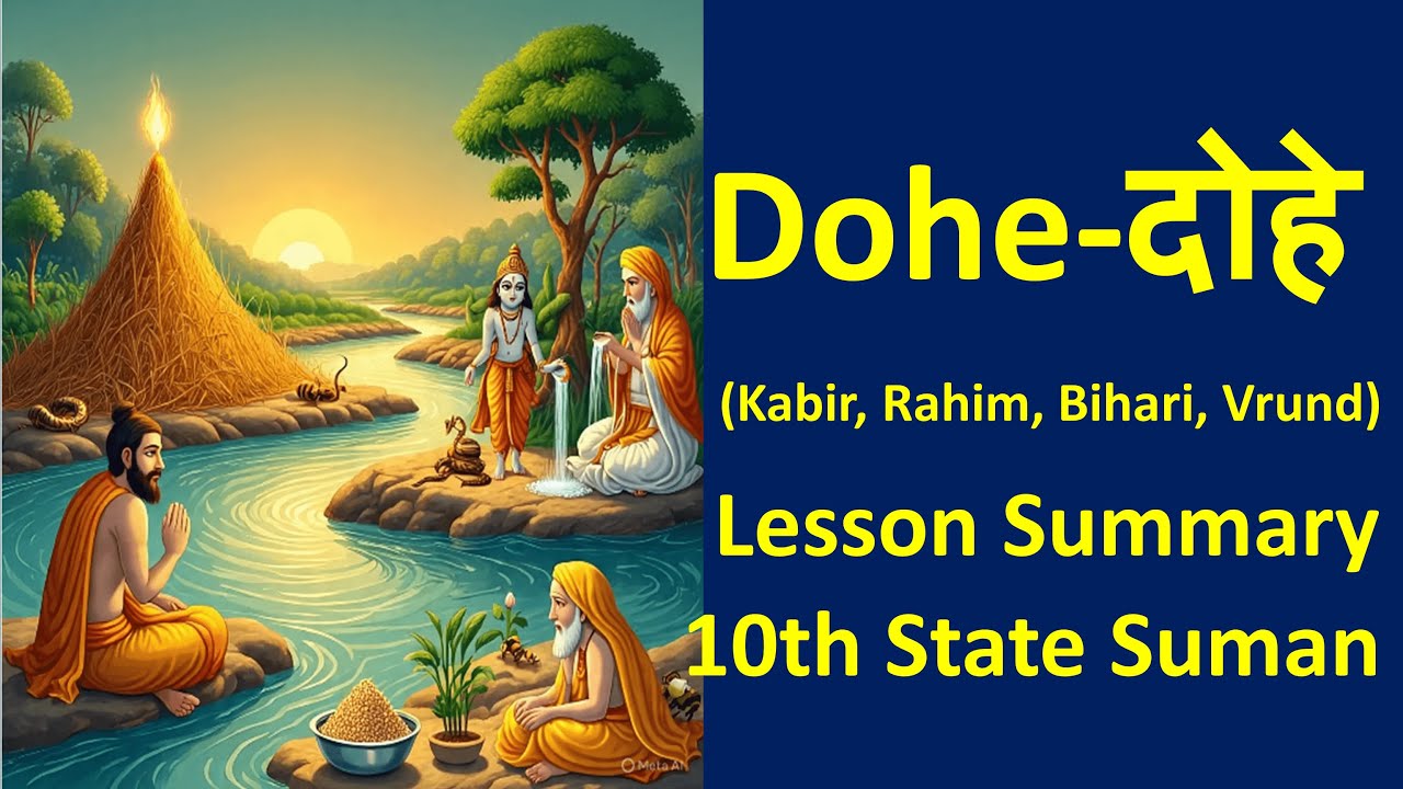 10th State: Dohe | दोहे | Kabir-Rahim-Bihari-Vrund | Hindi Lesson Explain