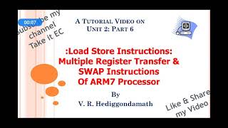 Multiple register transfer and swap instructions of ARM controller
