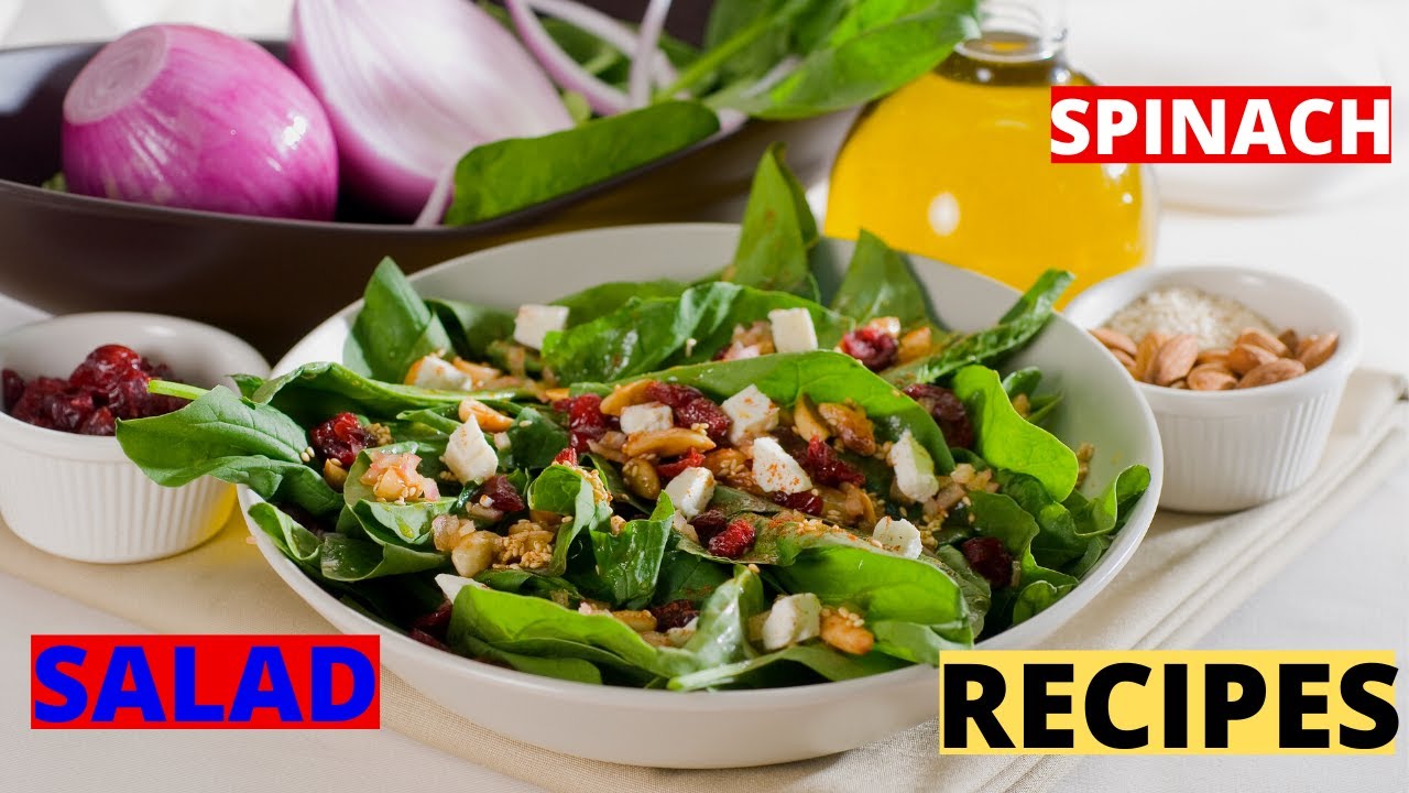 how to make a spinach salad recipes - YouTube