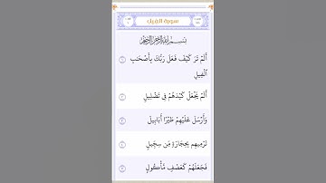 سورة الفيل | القارئ عبد الرحمن السديس