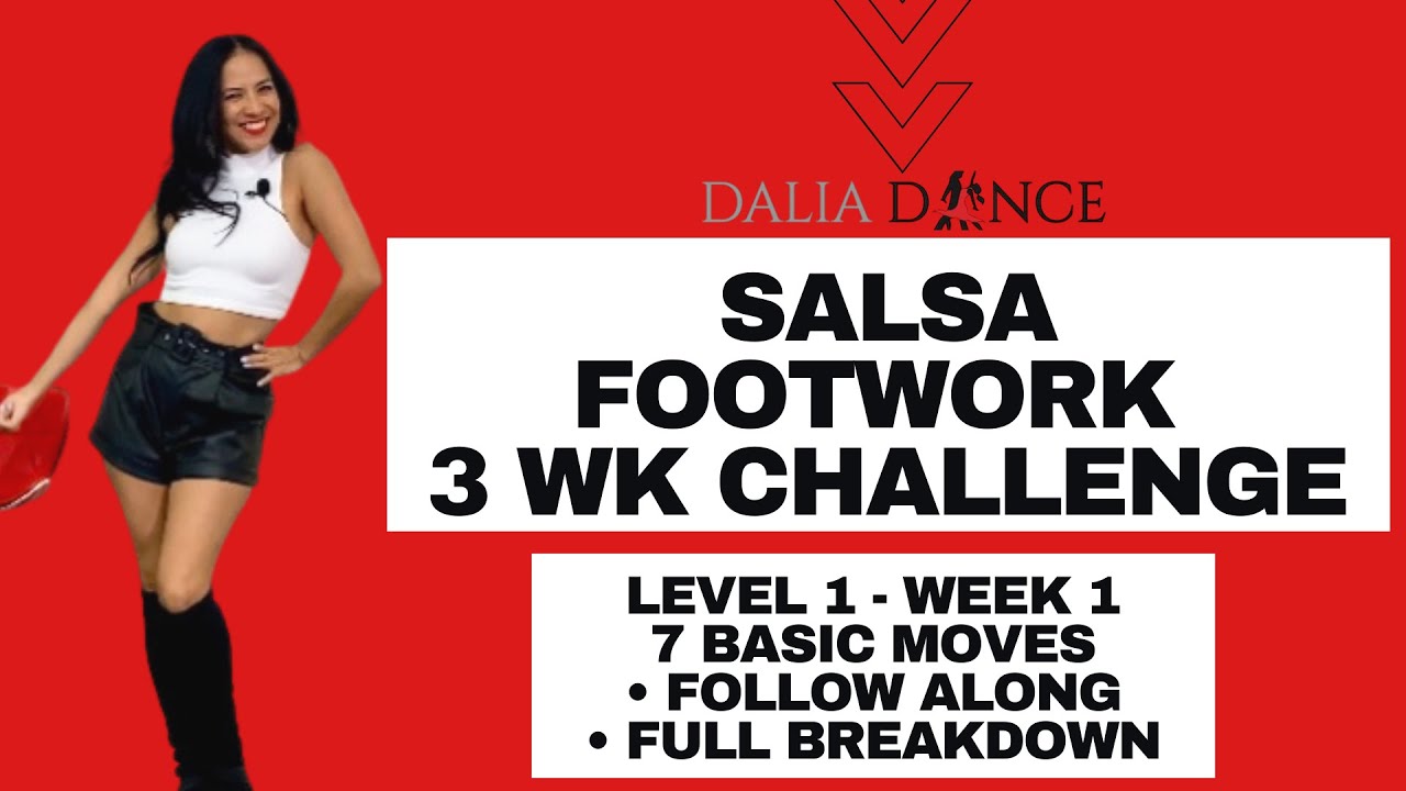 Salsa FOOTWORK🔥 3 Week Challenge🔥| Week 1: 7 Basic Moves for Beginners ...