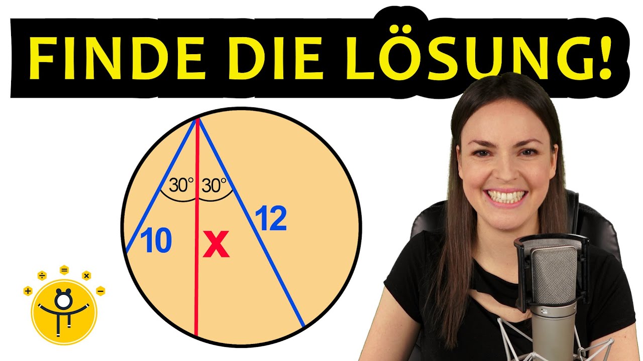 Schwieriges Mathe RÄTSEL – Wie lang ist die Sehne im Kreis?