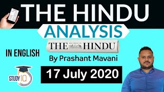 English 17 July 2020 - The Hindu Editorial News Paper Analysis [UPSC/SSC/IBPS] Current Affairs