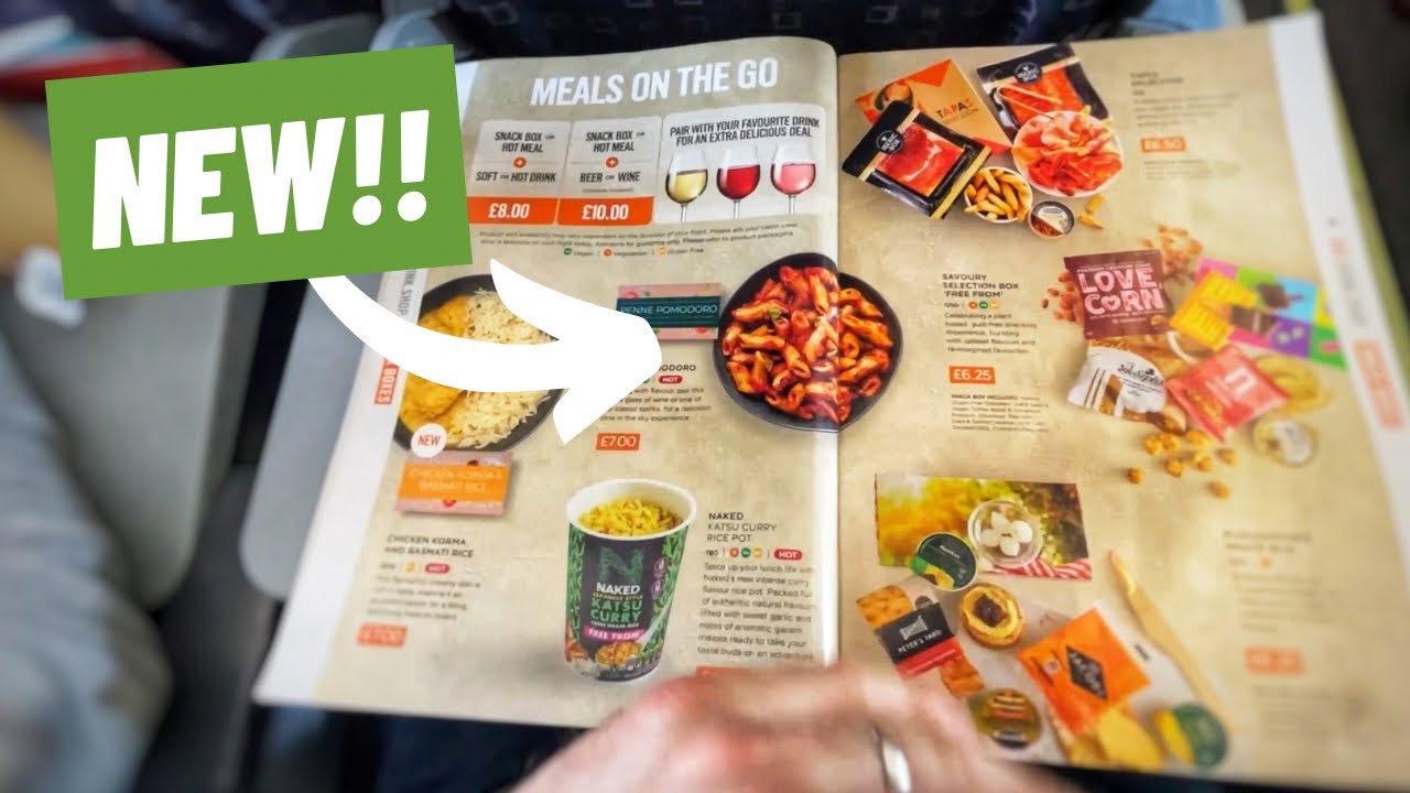 Easyjet Dinner Menu EasyJet Vegan Menu Review - YouTube