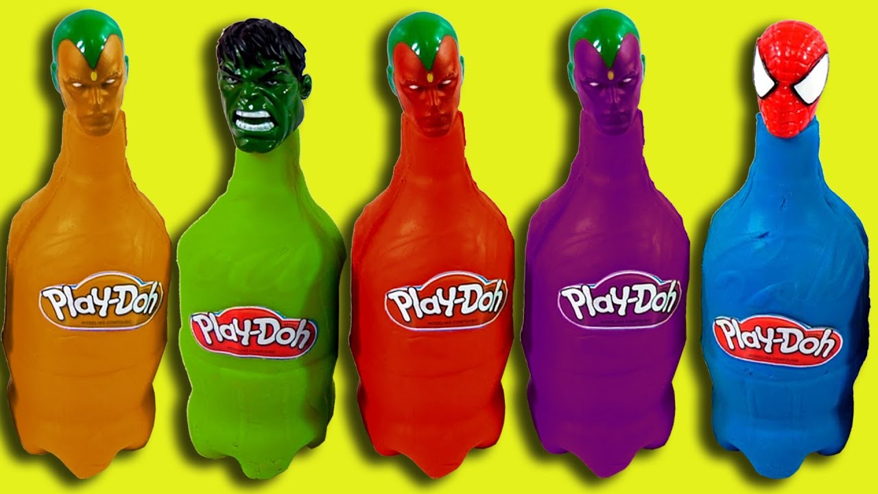 Learn Colors With Superhero Bottles For Kids | Superhero Learning Video ...