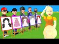 Scary Teacher 3D vs Squid Game Draw Hair Squid Girl Beautiful or Error Challenge 5 Times Challenge