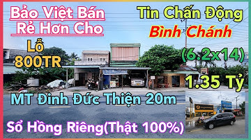 Vỡ Nợ Cầu Cứu_Bán Lỗ 800TR Nhà Mặt Tiền Đinh Đức Thiện Sổ Riêng 1,35 Tỷ (6,2x14) Chợ Đào BÌNH CHÁNH.
