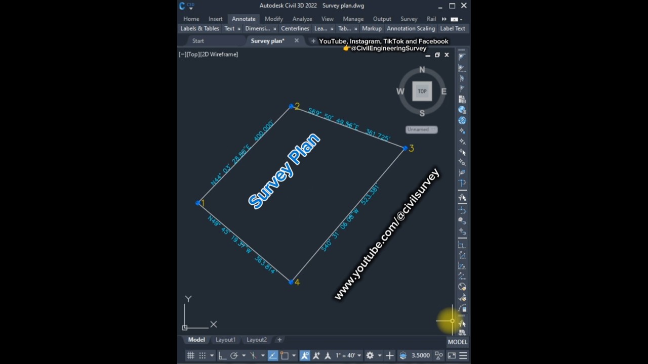 Как быстро нарисовать план межевания в Civil 3D! ⏱️ 