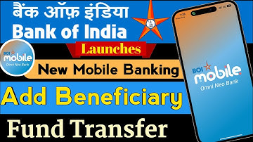 Bank of India new Mobile banking Add beneficiary fund transfer | BOI mobile Add beneficiary