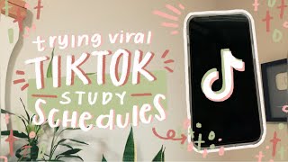 trying out VIRAL TIKTOK STUDY SCHEDULES as a college student 💡 by tbhstudying 26,025 views 2 years ago 12 minutes, 41 seconds