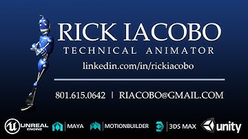 Rick Iacobo - Animation & Rigging Demo Reel - 2025