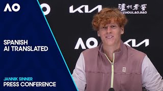 Jannik Sinner Press Conference Spanish Dub Australian Open 2024 Final