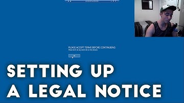 Creating a Home-Lab: Episode 5 "Setting up a legal notice"