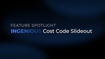 Feature Spotlight: Cost Code Slide Out | Construction Project Management Software | INGENIOUS.BUILD