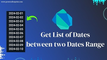 Flutter Dart: Generating Dates List Between Two Specified Dates #dart #flutter