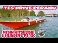 tes Perahu kayu mesin mobil || car engine boat test