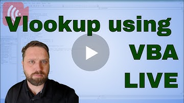 Vlookup in VBA - Live Weekend Workshop