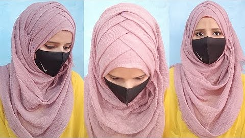 criss cross hijab tutorial with one duppata/step by step criss cross hijab for beginner #hijabtutor