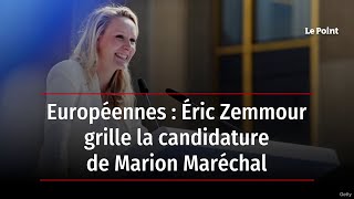 Européennes : Éric Zemmour grille la candidature de Marion Maréchal