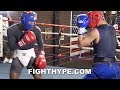 (WOW!) DEVIN HANEY SHOWS OUT IN SPARRING; PUTS HANDS ON 6X MEXICAN NATIONAL CHAMPION