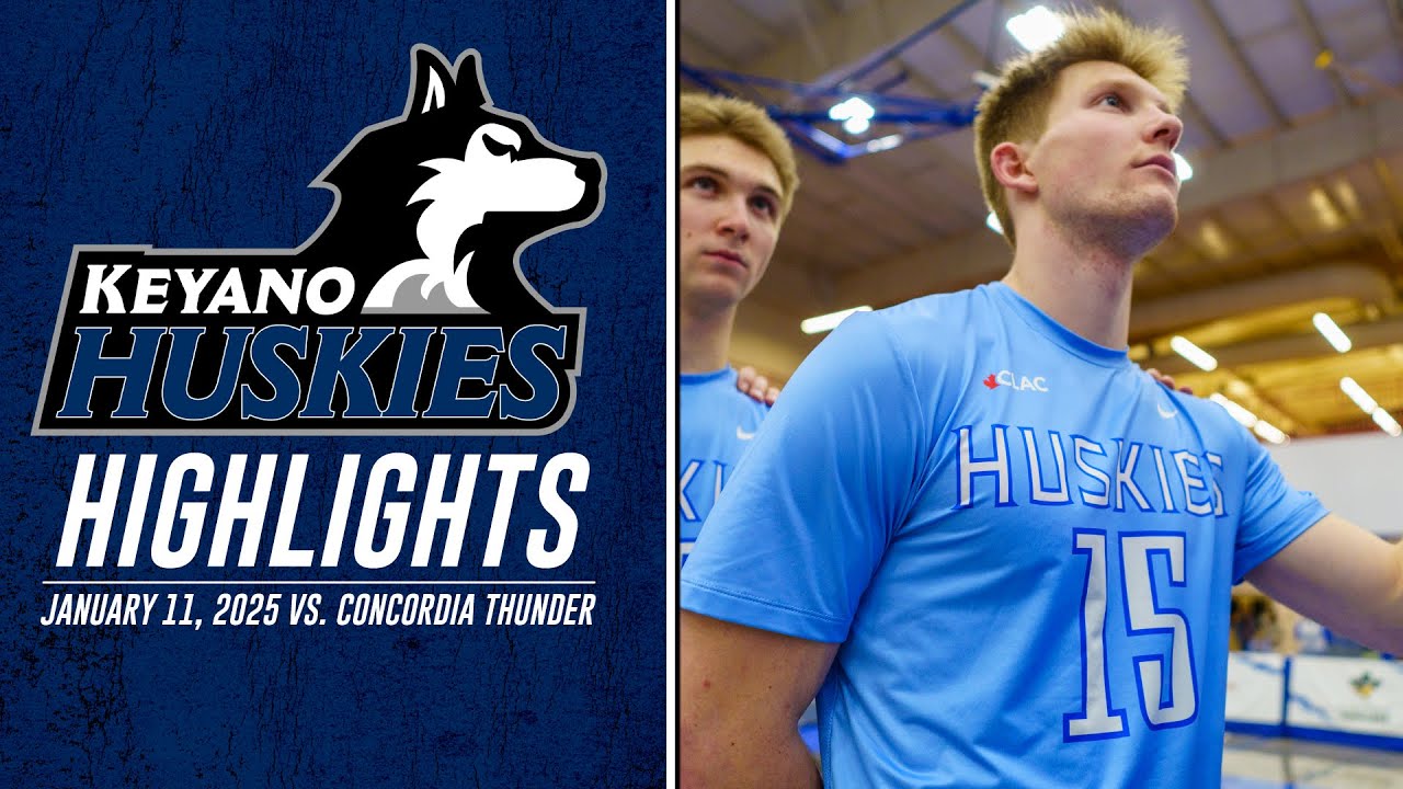 Keyano Huskies Men's Volleyball Highlights vs. Concordia Thunder | January 11, 2025