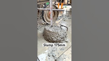 Concrete Slump Test At 175mm #youtubeshorts #concrete #shorts